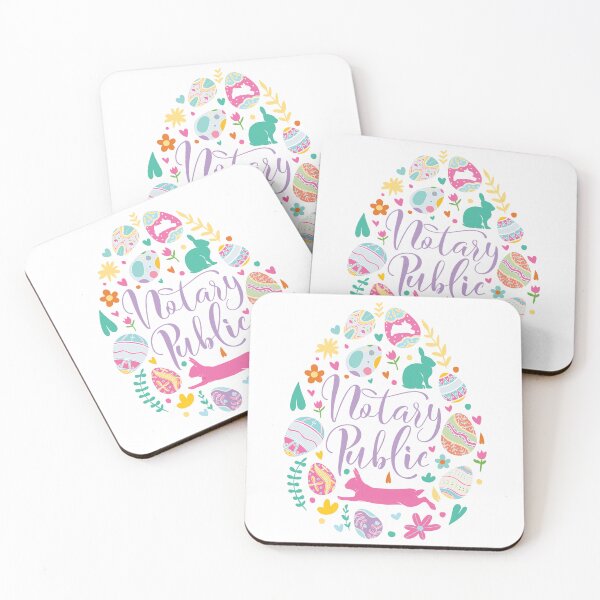 Item preview, Notary Public Easter Bunny and Colorful Eggs Spring Holiday Design designed and sold by NotaryLife.