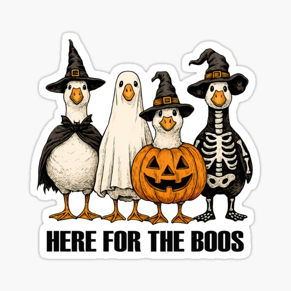 Item preview,  Spooky Goose, Here For the Boos, Pumpkin Jack-O-Lantern,Autumn Fall Holloween Costume designed and sold by Starbuy01.