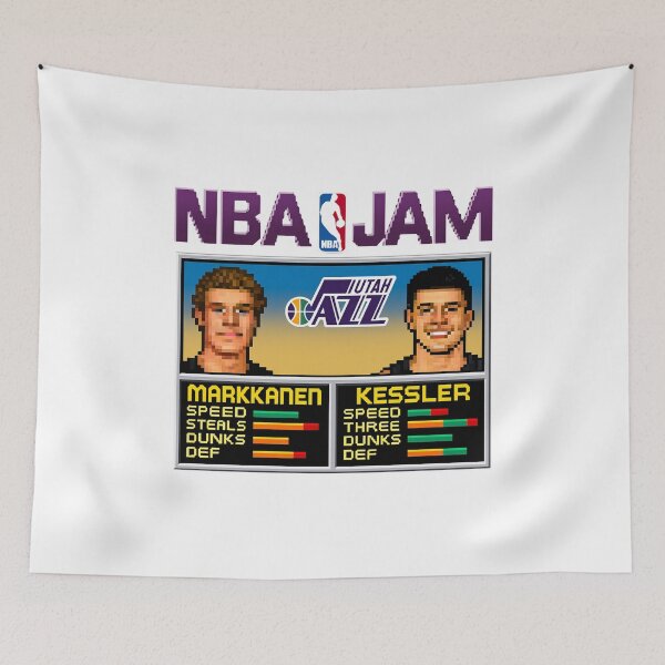 Item preview, Markkanen and Kesler NBA Jam Utah Jazz designed and sold by FromTheTerraces.
