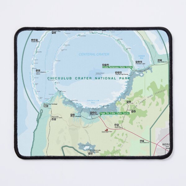 Item preview, Chixculub Crater National Park Map designed and sold by LaSein.