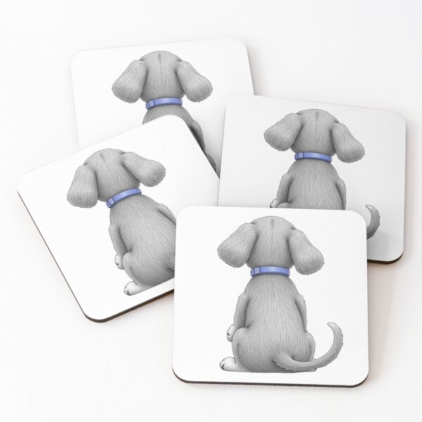 Item preview, Lonely Puppy from Behind – Cute Cartoon Dog Art designed and sold by Prapan.