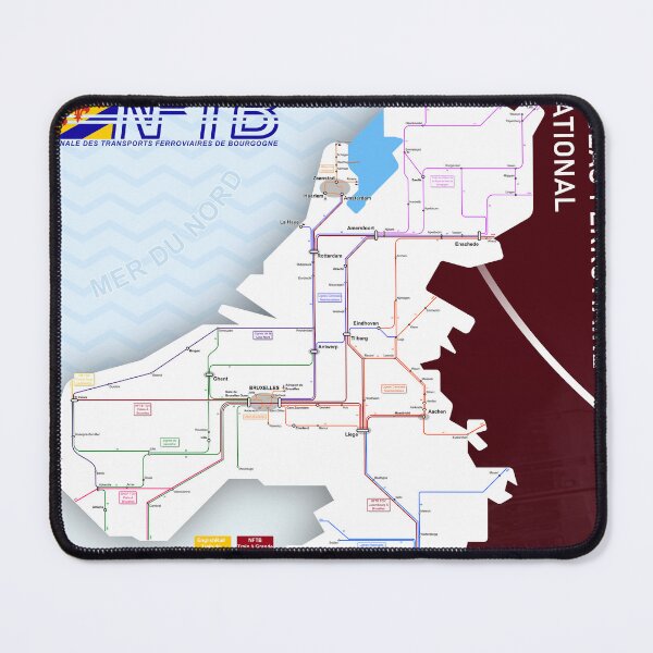 Item preview, Burgundian National Railroad Map designed and sold by LaSein.