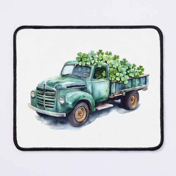 Item preview, Vintage Truck Full of Clovers – St. Patrick's Day Vibes designed and sold by Mariana Shymkovych.