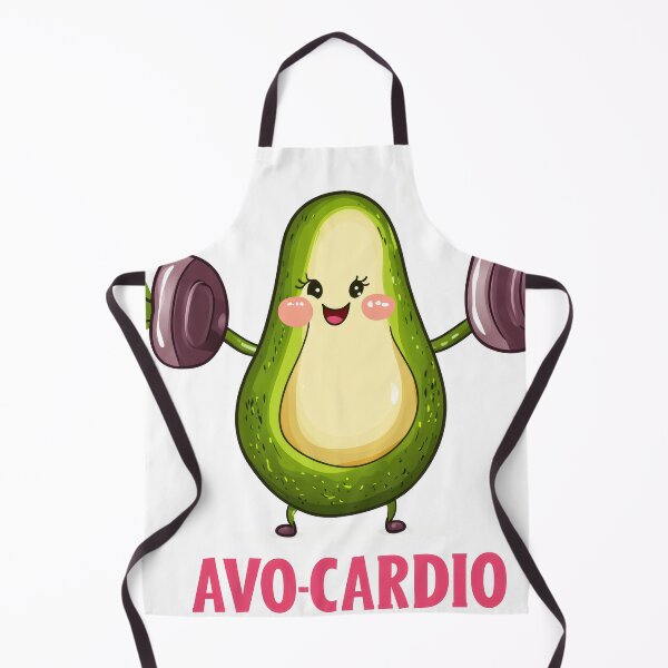 Item preview, Avo-Cardio Cute Avocado Lifting Weights Fitness Pun designed and sold by AdamGierczyk.