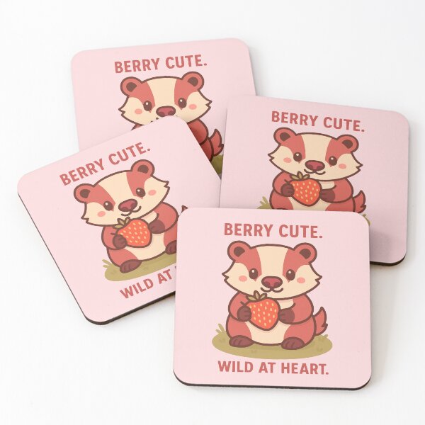Item preview, Berry Cute Badger designed and sold by SnaxCult.