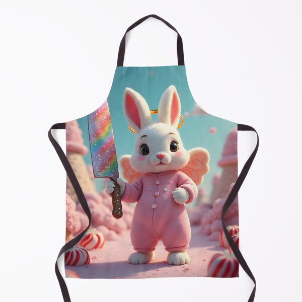 Item preview, Killer Kawaii Bunny – Angel Rabbit with Rainbow Knife in Candyland designed and sold by TeeWyrm.