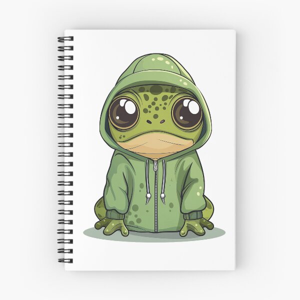 Item preview, Sad Kawaii Frog in Hoodie – Emotional Lo-fi Frog Design designed and sold by WojcikDesigners.
