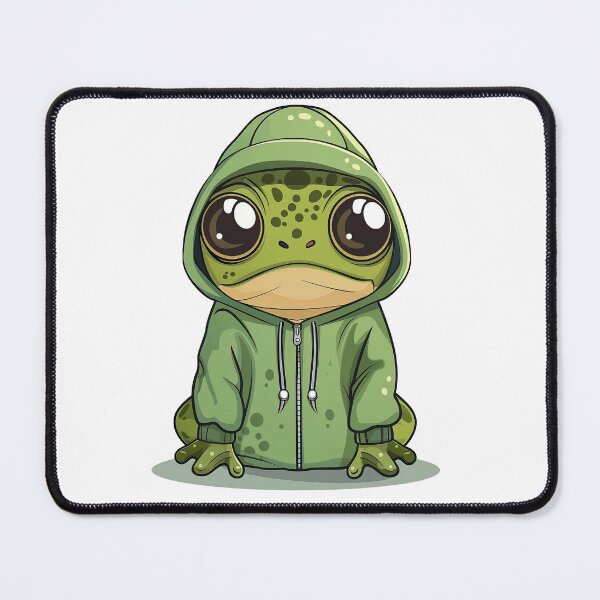 Item preview, Sad Kawaii Frog in Hoodie – Emotional Lo-fi Frog Design designed and sold by WojcikDesigners.