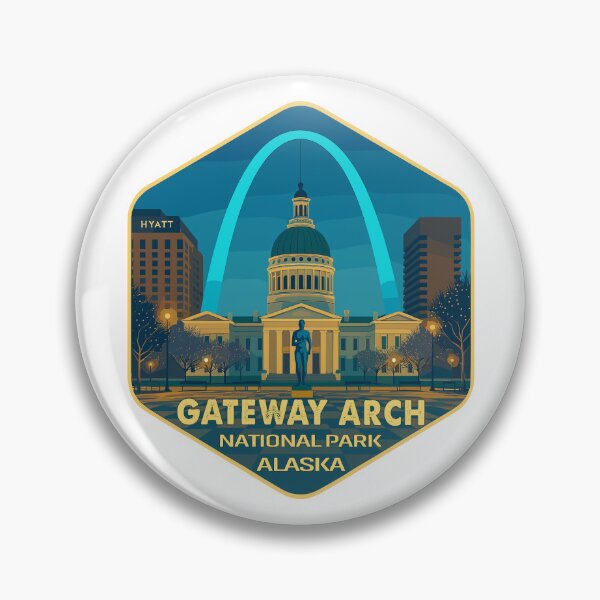 Item preview, Gateway Arch National Park Retro Sticker designed and sold by Ismeal Von.