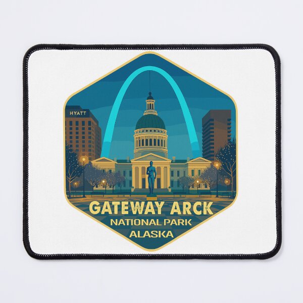 Item preview, Gateway Arch National Park Retro Sticker designed and sold by Ismeal Von.