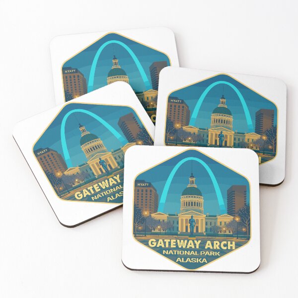 Item preview, Gateway Arch National Park Retro Sticker designed and sold by Ismeal Von.