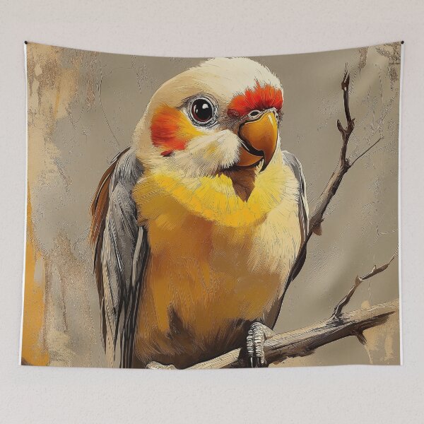 Item preview, Stunning Lovebird Painting for Home & Office designed and sold by LazyOwlStore.