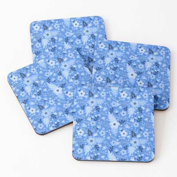 Item preview, Playful cute blooms - Blue palate designed and sold by Kaushlydraw.
