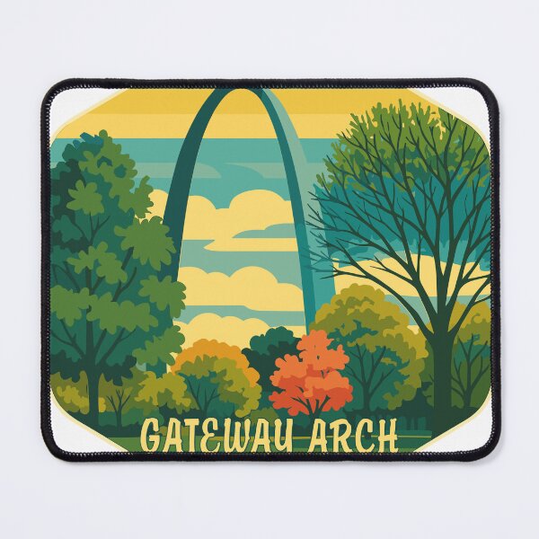 Item preview, Gateway Arch National Park Retro Sticker designed and sold by Ismeal Von.