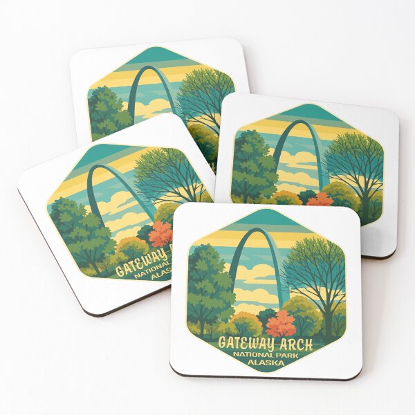 Item preview, Gateway Arch National Park Retro Sticker designed and sold by Ismeal Von.