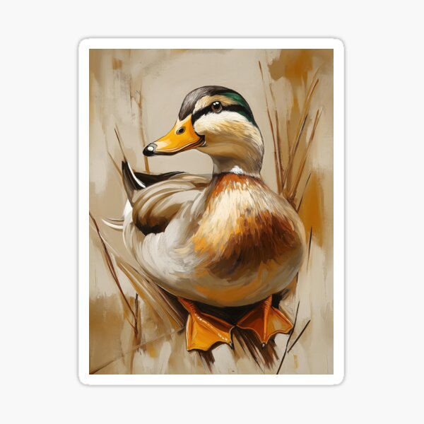 Item preview, Stunning Mallard duck Painting for Home & Office designed and sold by LazyOwlStore.