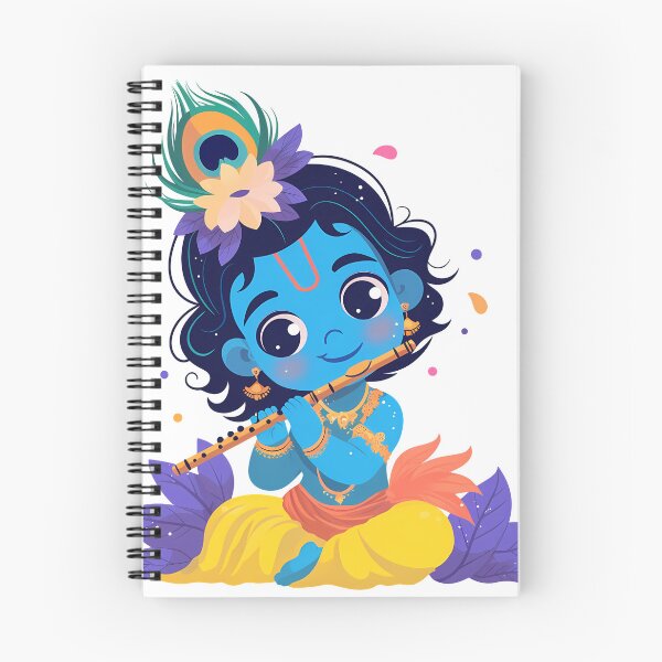 Item preview, Baby Krishna with Flute | Cute Hindu God Art for Kids & Nursery Decor designed and sold by Asapusri.