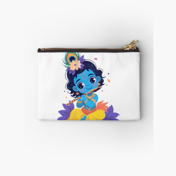 Item preview, Baby Krishna with Flute | Cute Hindu God Art for Kids & Nursery Decor designed and sold by Asapusri.