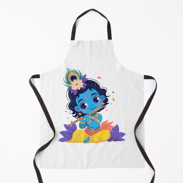 Item preview, Baby Krishna with Flute | Cute Hindu God Art for Kids & Nursery Decor designed and sold by Asapusri.