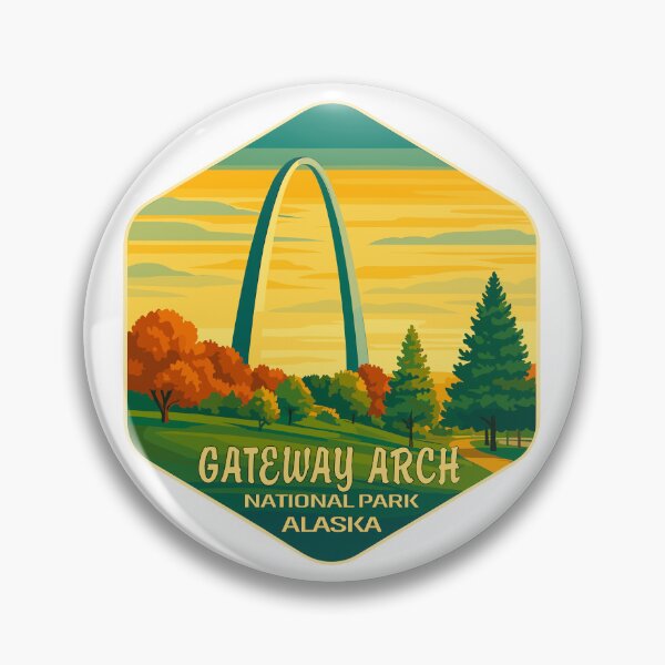 Item preview, Gateway Arch National Park Retro Sticker designed and sold by Ismeal Von.