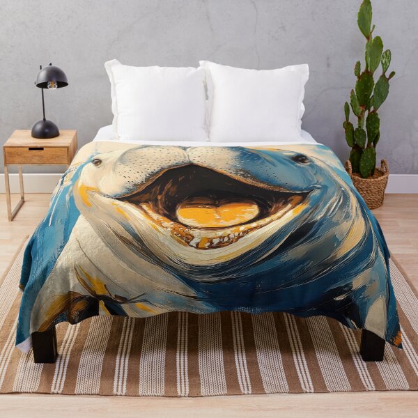 Item preview, Stunning Manatee Painting for Home & Office designed and sold by LazyOwlStore.