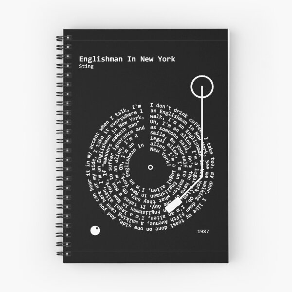 Item preview, Englishman In New York, Sting - Lyrics Poster designed and sold by MancBusyBee.