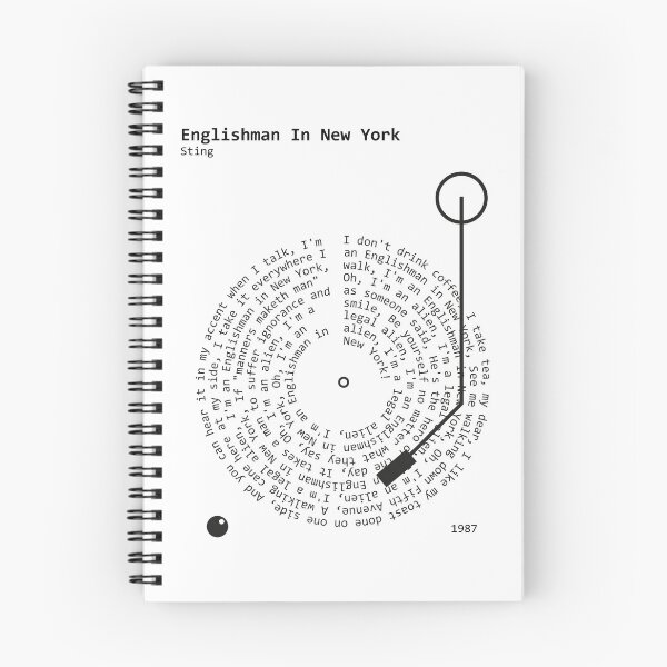 Item preview, Englishman In New York, Sting - Lyrics Poster designed and sold by MancBusyBee.