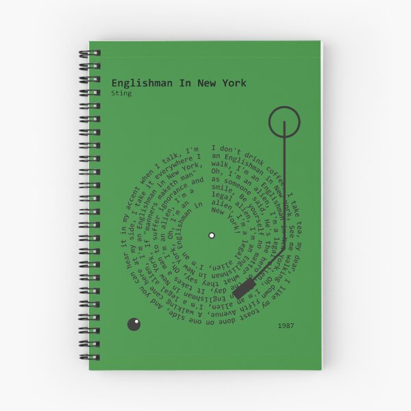 Item preview, Englishman In New York, Sting - Lyrics Poster designed and sold by MancBusyBee.