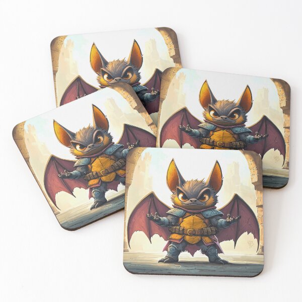 Item preview,  Title: Battle-Ready Bat Knight designed and sold by MYTHIC PEEL STICKERS.