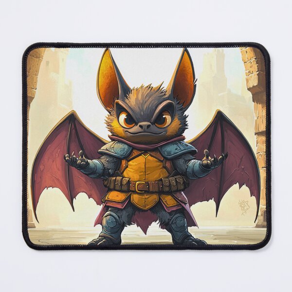 Item preview, Title: Battle-Ready Bat Knight designed and sold by MYTHIC PEEL STICKERS.