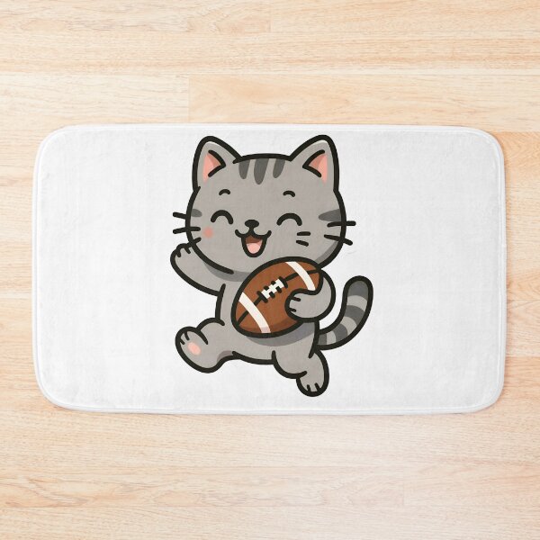 Item preview, Cute Kawaii Cat Playing Football  designed and sold by HobsS.