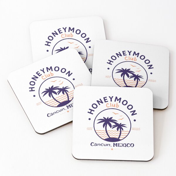 Item preview, Honeymoon Club – Cancun, Mexico 2026 Sunset Design | Tropical Wedding Trip Souvenir Sticker & Travel Keepsake designed and sold by Memorph.
