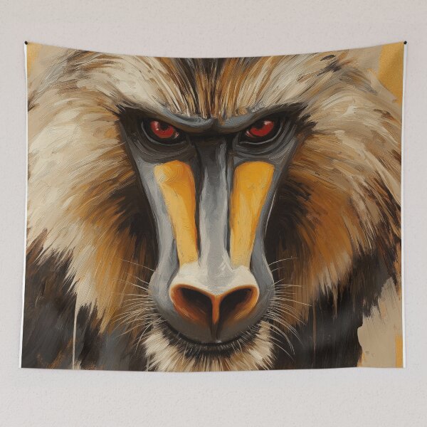 Item preview, Stunning Mandrill Painting for Home & Office designed and sold by LazyOwlStore.