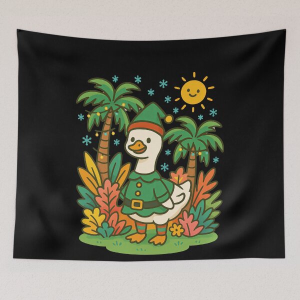 Item preview, Cute Christmas Elf Goose Tropical Holiday Funny Design designed and sold by CoolCreative.