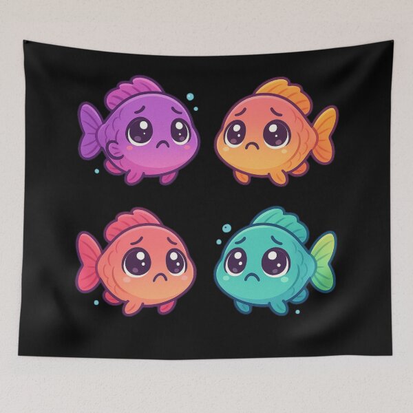 Item preview, Cute Parrot Fish with Cat Eyes designed and sold by DamioPolArt.