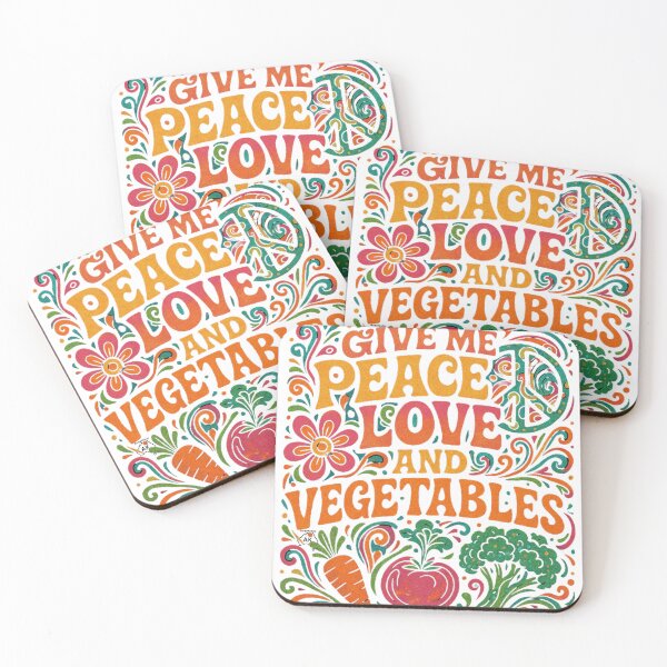 Item preview, Give Me Peace, Love  And Vegetables designed and sold by Andykinoz.