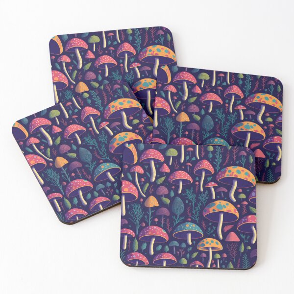 Item preview, blue background mushroom design skirts designed and sold by anandsiva2703.
