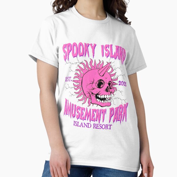Artikel-Vorschau von Gruselige Insel Retro Halloween Totenkopf 90er Halloween Summerween, designt und verkauft von ILoveWeedLive.