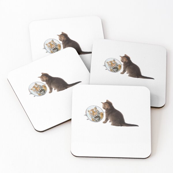 Item preview, kitten cat tiger mirror logo designed and sold by VWscout2.