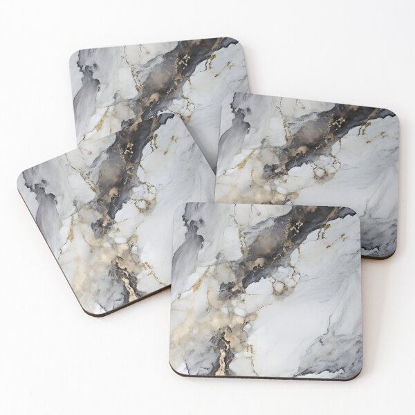 Item preview, Gold, Black and White Marble designed and sold by Creaciontrompiz.