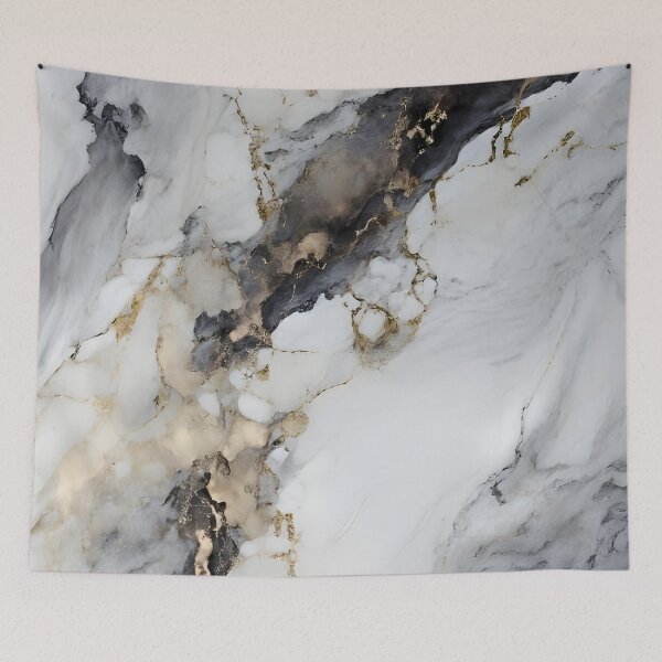 Item preview, Gold, Black and White Marble designed and sold by Creaciontrompiz.