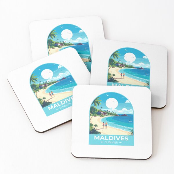 Artikelvorschau, Malediven Landschaft Sticker entworfen und verkauft von TulipaGraphics.