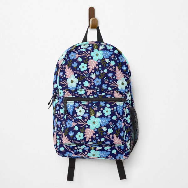 Item preview, Playful cute blooms - Navy blue designed and sold by Kaushlydraw.