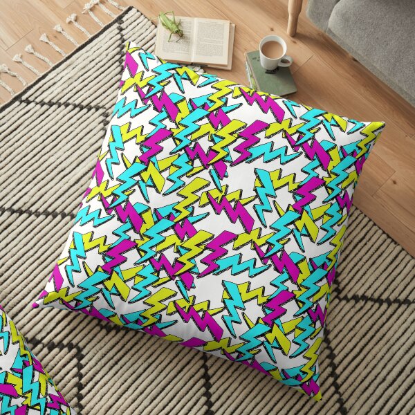 LIGHTNING BOLT DOODLES Floor Pillow