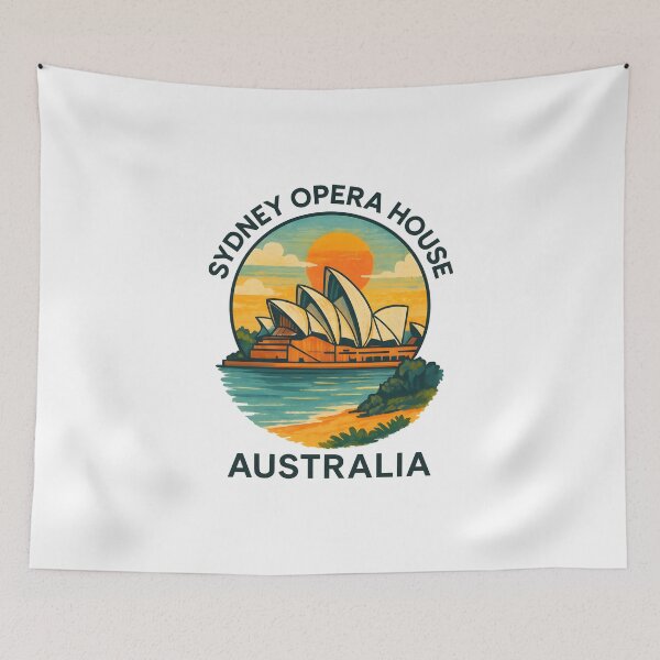 Item preview, Sydney Opera House Illustration – Australia Landmark Art designed and sold by inkNext.