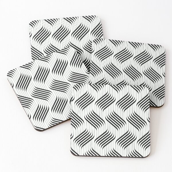 Artikelvorschau, Monochrome Groove – Modernes geometrisches Muster entworfen und verkauft von TheGiggleBliss.
