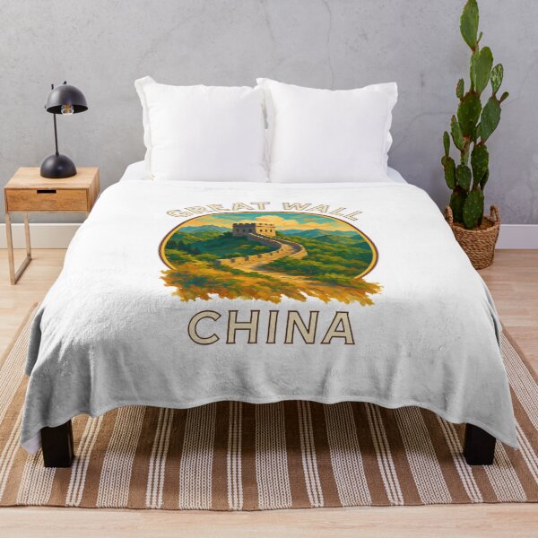 Item preview, Great Wall of China - Historic Landmark Illustration designed and sold by inkNext.