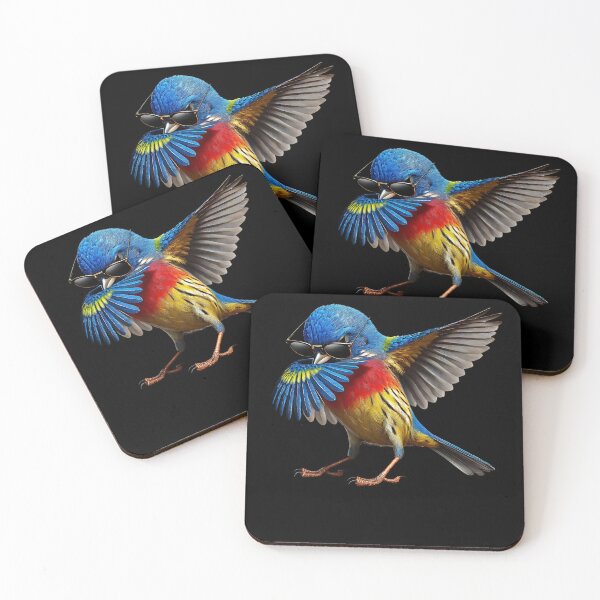 Item preview, Dabbing Painted Bunting Bird Watcher Lover Birding designed and sold by Kimberley King Art  King Art.