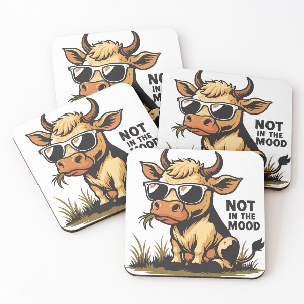 Item preview, Funny Cow Not In The Mood Meme | Cool Farm Animal Pun designed and sold by graphicnew.
