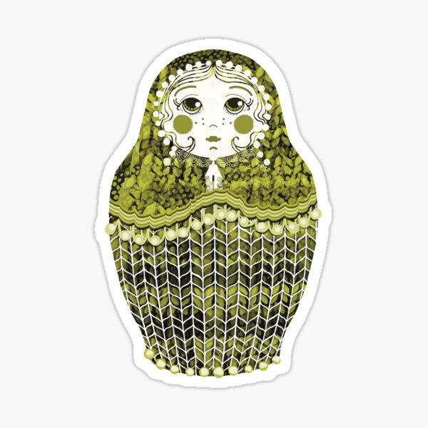 Artikel-Vorschau von Matroschka Vintage Grün Strick, designt und verkauft von Karin Taylor.